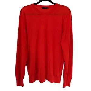 J.Lindeberg Red 100% Cashmere Crewneck Sweater – Size M – Made‎ in Italy